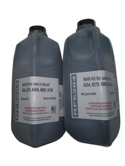 Refill Toner Two Bottle Kit for use in Xerox 6204, 6279, 6604, 6605, 6705 (6R1238, 6R1374, 006R01238, 6R01374)