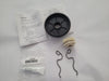 Xerox replacement gear kit including a black plastic sprocket, a beige plastic gear, two metal wire clips, a tube of white adhesive, and an instruction sheet on a white background.