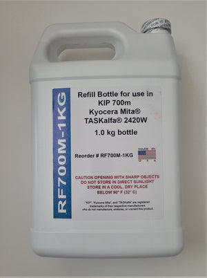 1 KG Refill Toner Kit for use in KIP 700m, Kyocera Mita TASKalfa 2420W (SUP700M-103, Z170970020)