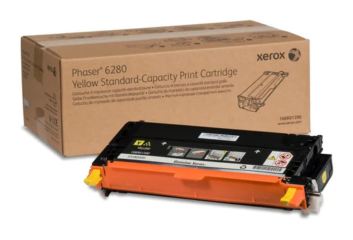 Genuine Xerox 106R01390 Xerox Phaser 6280 Yellow Toner Cartridge (2200 Yield)