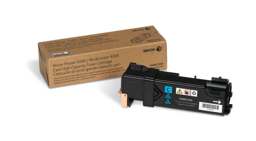 Genuine Xerox 106R01594 Xerox Phaser 6500 WorkCentre 6505 High Capacity Cyan Toner Cartridge (2500 Yield)
