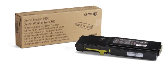 Genuine Xerox 106R02227 Xerox Phaser 6600 WorkCentre 6605 MFP High Capacity Yellow Toner Cartridge (6000 Yield)