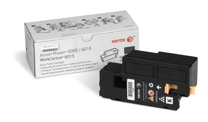Genuine Xerox 106R01630 Xerox Phaser 6000 6010 WorkCentre 6015 Black Toner Cartridge (2000 Yield)